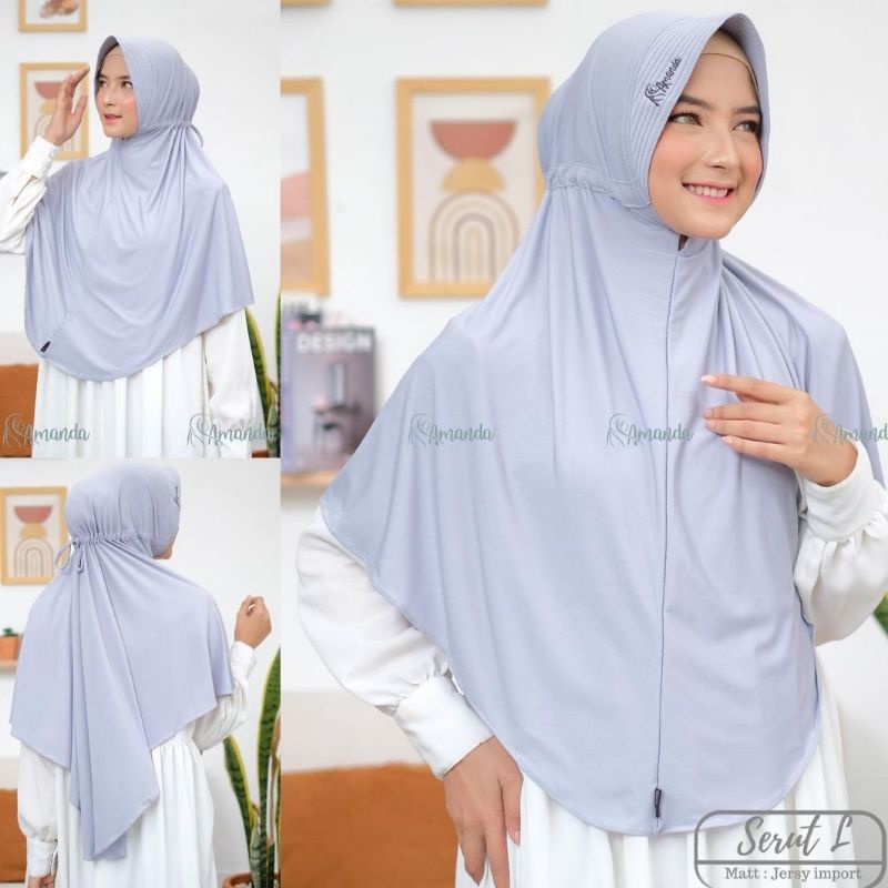 HIJAB SERUT BORDIR  L AMANDA