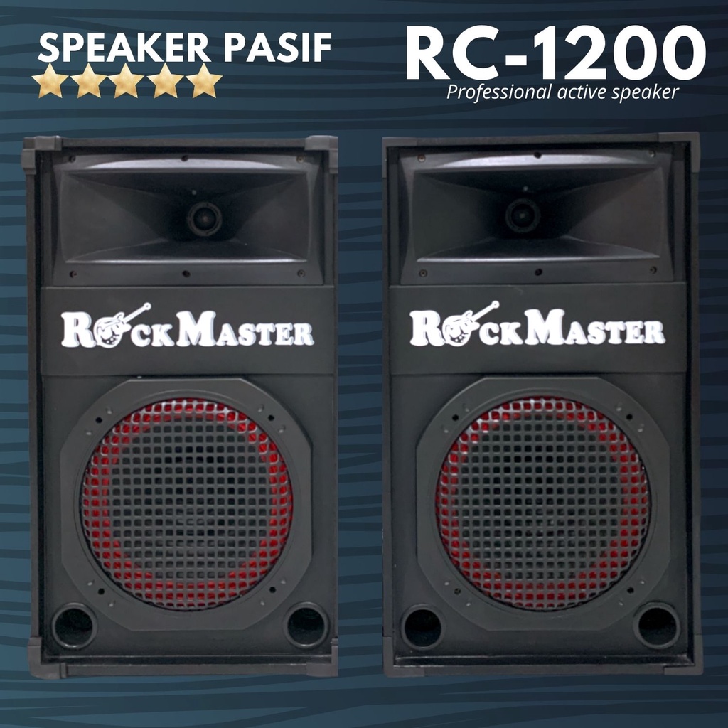 Speaker Pasif 12 inch Sepasang Rock Master | RCM 1200 Full Range Speaker