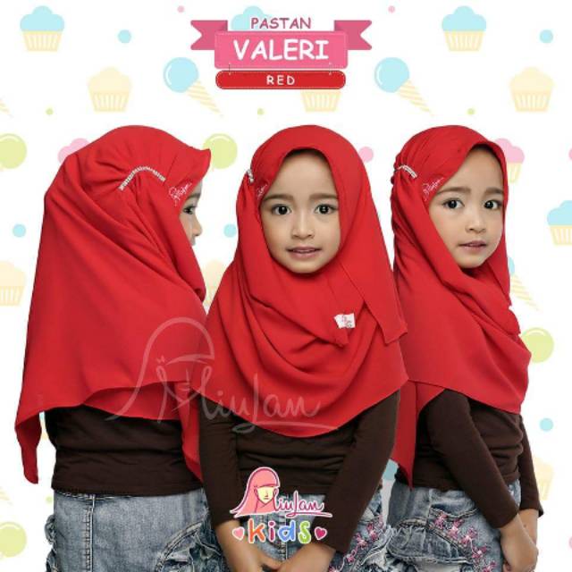 Pastan Anak Valeri Red / Jilbab Anak Merah