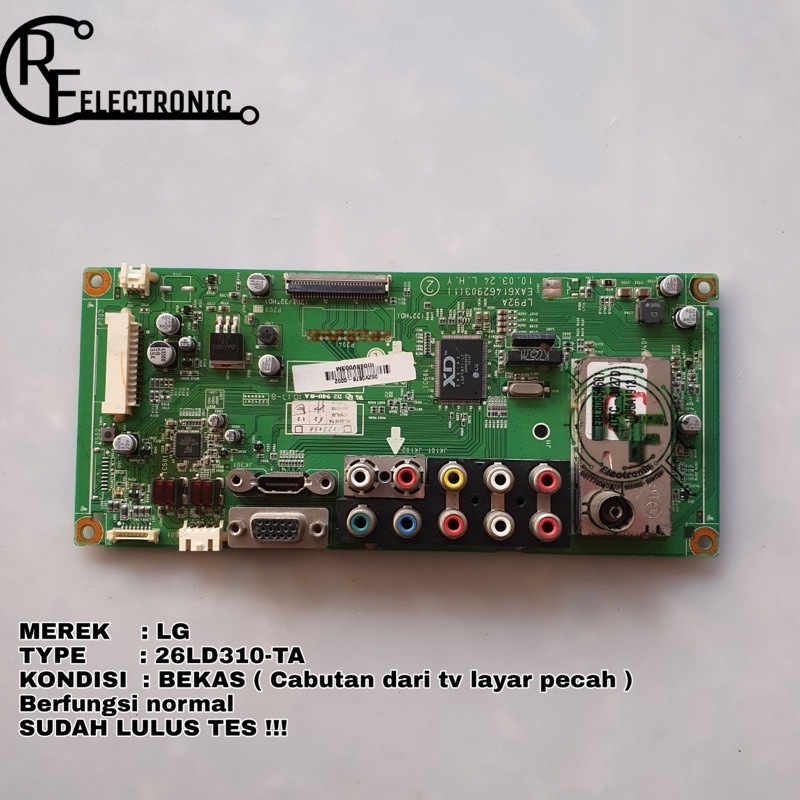 MB MOBO MAINBOARD MESIN TV LED LG 26LD310-TA 26LD310