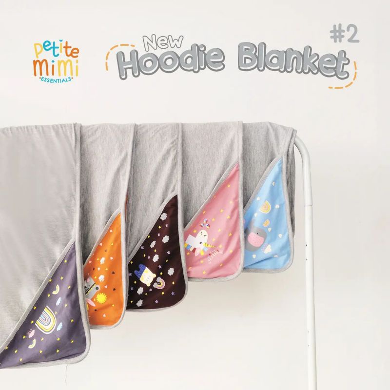 PETITE MIMI Hoodie Blanket Selimut Topi Selimut Bayi Bertopi Selimut Bayi Cotton Baby Blanket Petitemimi