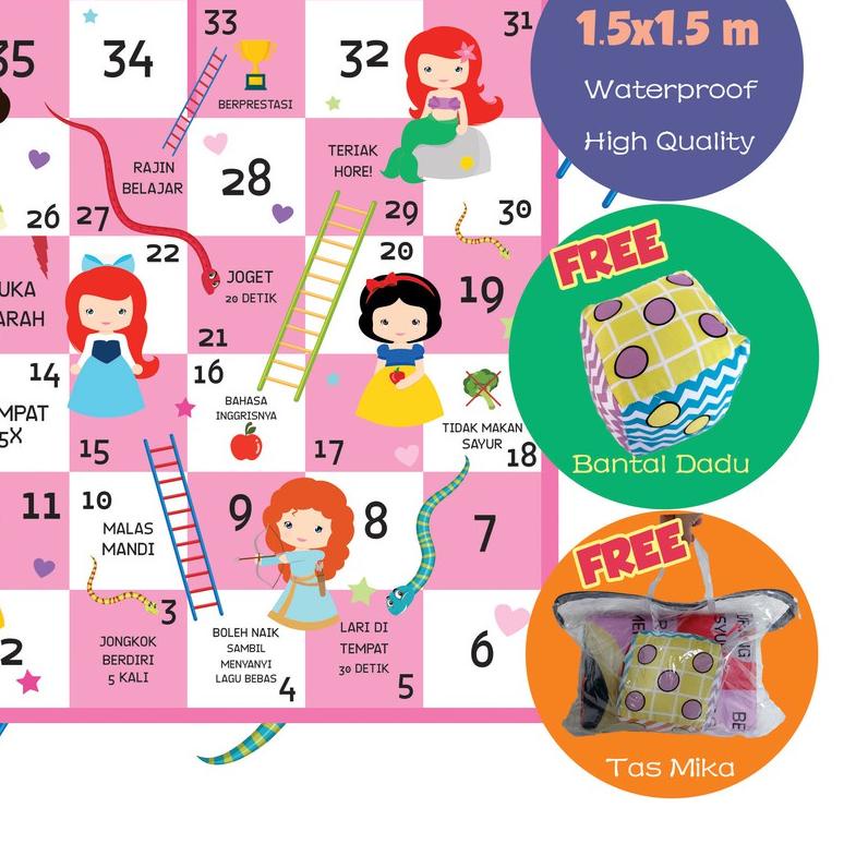 ➷ PROMO ULAR TANGGA JUMBO RAKSASA EDUKASI DAN MUSLIM BANTAL DADU JUMBO AKTIVITAS MAINAN ANAK MURAH ➤