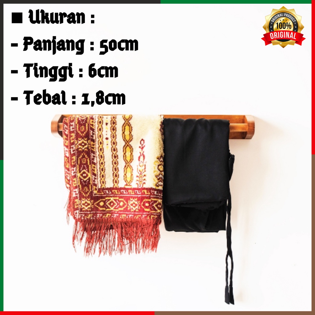 Gawangan Baju Kayu Serbaguna Gantungan Mukena Hijab Tas Baju Properti Foto Hiasan Aesthetic Tempel D