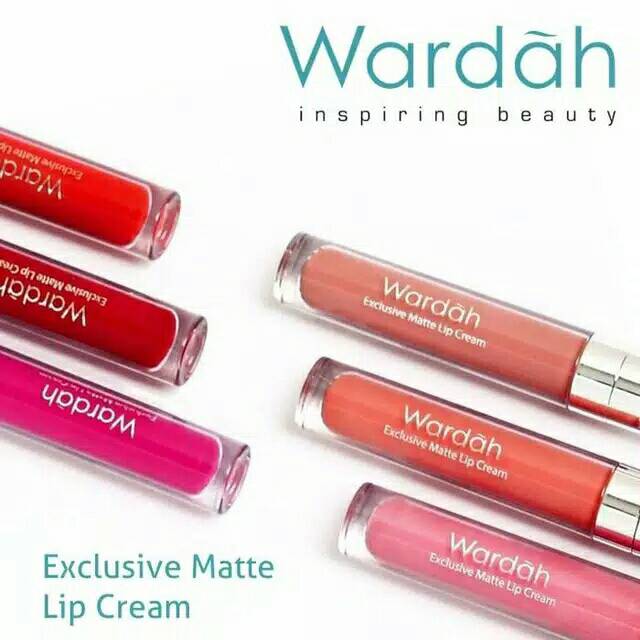 EXCLUSIVE MATTE LIP CREAM WARDAH LENGKAP 18 WARNA