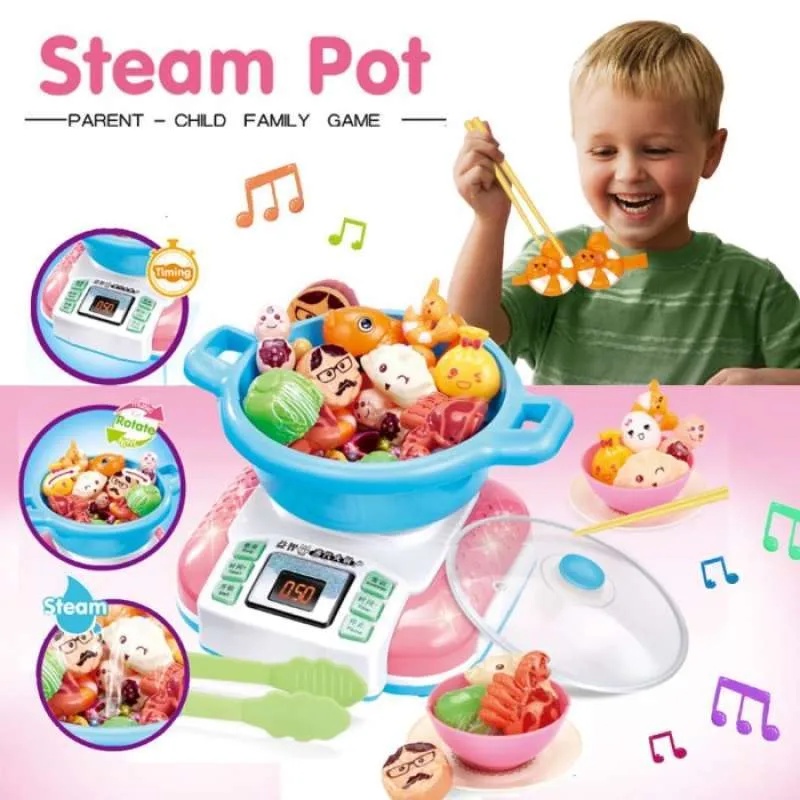 NIXNOX  Mainan Anak Pretend Play Steam Pot