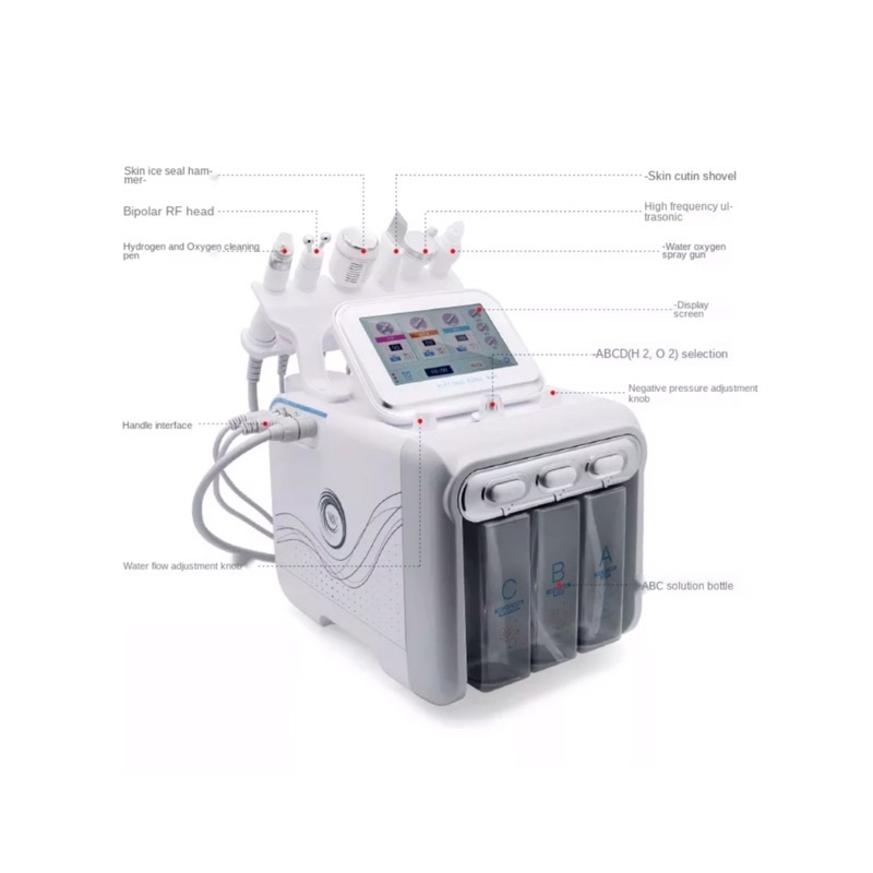 6 in 1 Hydra Dermabrasion Aqua Peel Clean Skin Care BIO light RF Beauty Machine hydrapeel