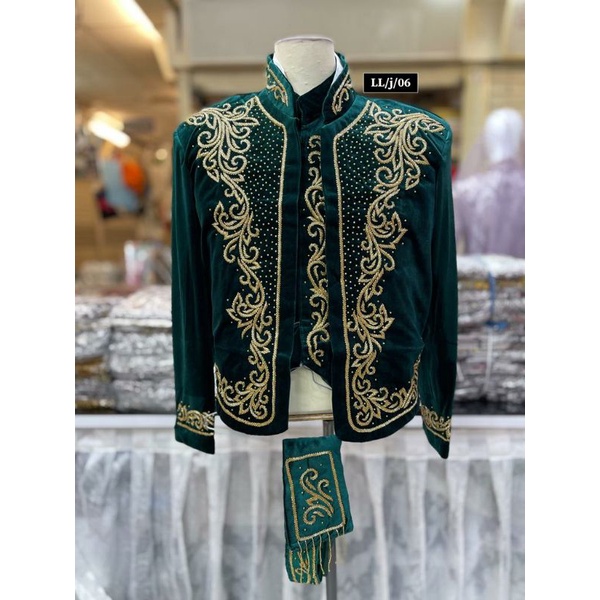 Beskap pengantin bludru jawa/beskap pengantin bludru payet