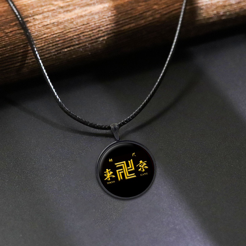 Anime Tokyo Revengers Necklace Pendant Glass Hanemiya Kazutora Manjirou Sano Necklace Jewelry Cosplay Accessories