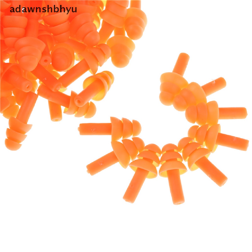 Adawnshbhyu 20Pcs Penyumbat Telinga Silikon Anti Bising Snore Earplug Nyaman Untuk Tidur Belajar