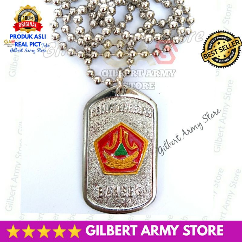 Kalung Banser Cor Anti Karat Murah Titanium stainless Kalung Dogtag Pria Grosir Gilbert Army Store