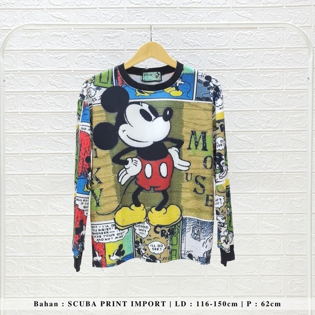 3470 kaos sweater mickey blur import