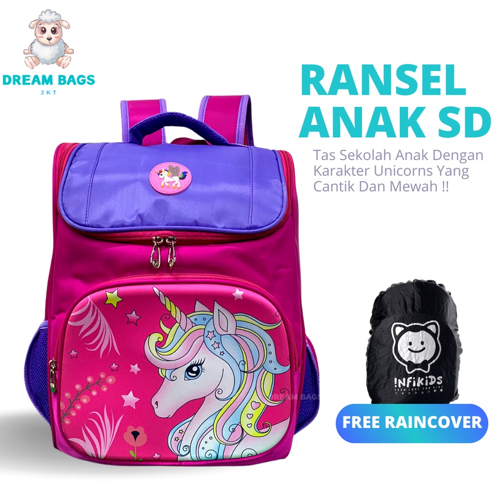 Dream Bags Tas Anak Perempuan Karakter Ukuran SD DB-1002 Tas Anak Sekolah - Ransel Anak