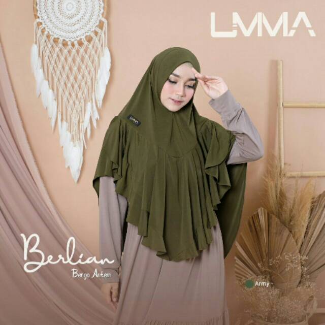 UMMA SYARI - Berlian  bergo hijab  instant syari hijab polos jersey bergo antem