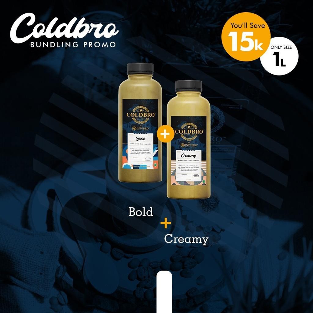 

INDIBRO Kopi COLDBRO Bold dan Creamy Bundling Promo 1L