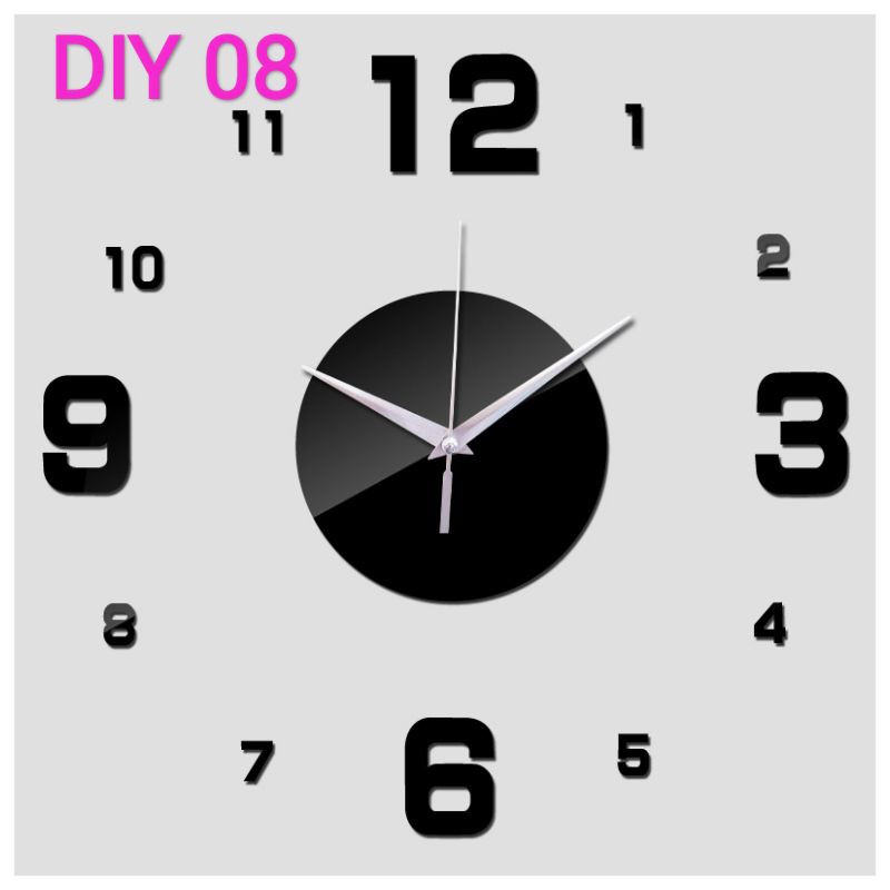 Jam Dinding DIY Unik Quartz Wall Clock Creative Dekorasi Interior-DIY 08