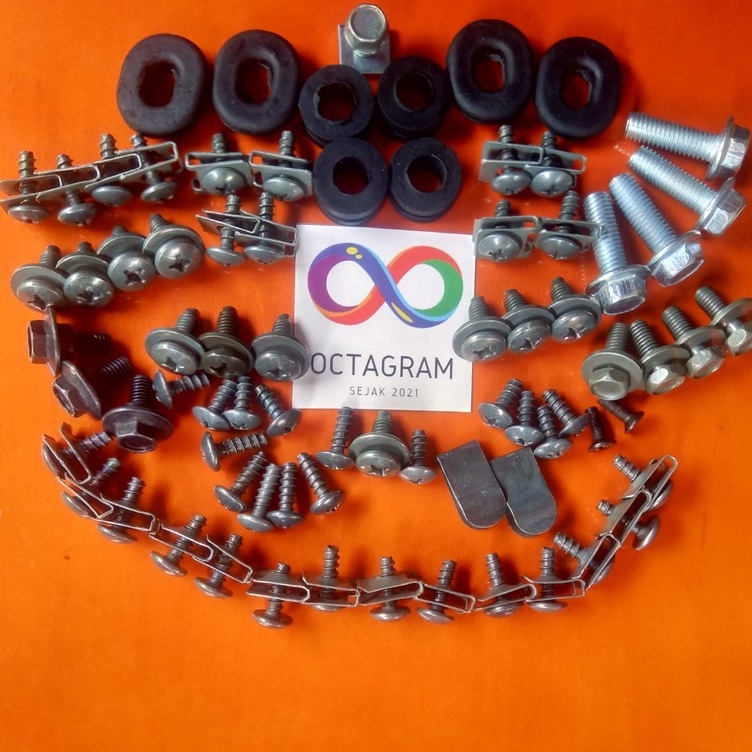 Gratis Ongkir/ Baut motor Vega ZR full set dan Vega Z1 full set/ baut motor Vega z1 full set/baut set lengkap full body vega zr dan z1