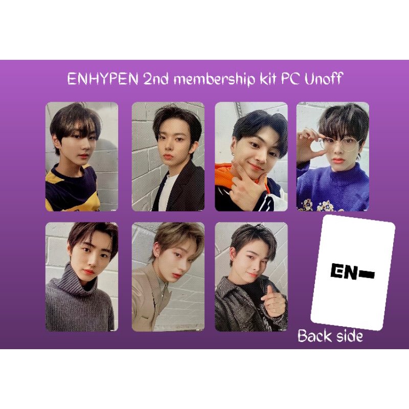 ENHYPEN 2nd membership kit Photocard / PC (Unofficial)