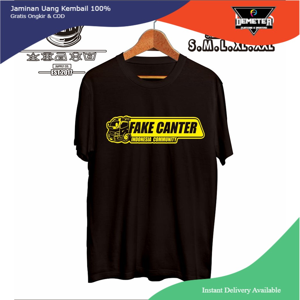 Kaos Baju Mobil FAKE CANTER COMMUNITY INDONESIA Truk Mitsubishi Fuso Kaos Driver Muda - Gilan Cloth
