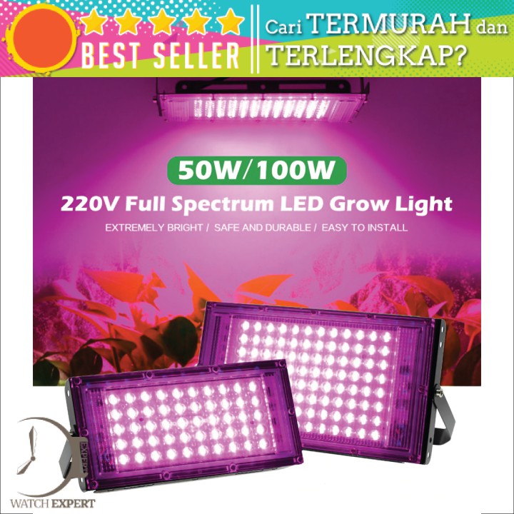 Bisa COD Lampu LED Full Spectrum Penumbuh Tanaman Untuk Greenhouse dan Hidroponik 50W 1 PCS