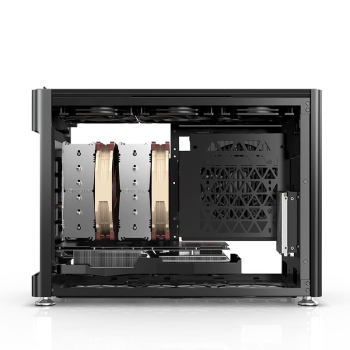 JONSPLUS ALUMINUM ITX CASE i100 PRO GLASS MINI ITX BLACK CASING