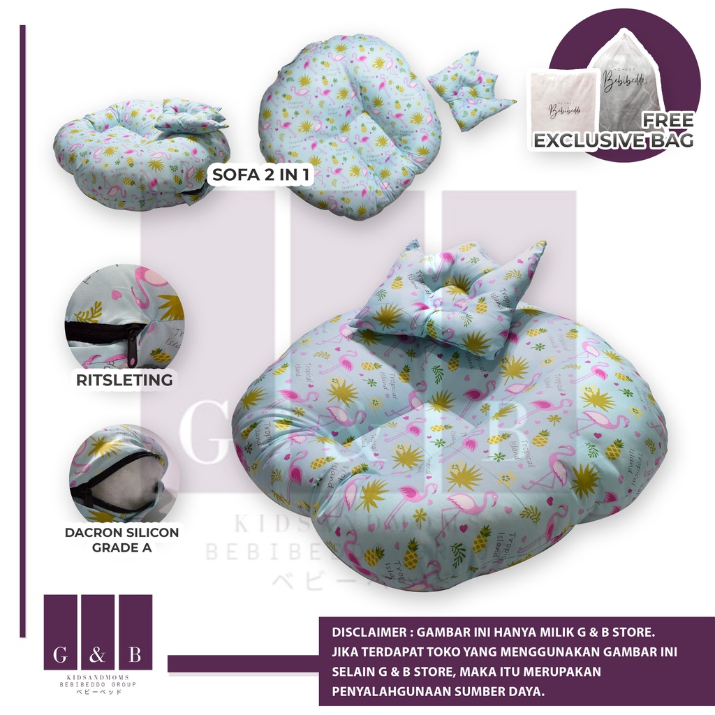 PREMIUM KASUR BAYI MULTIFUNGSI SOFA BAYI PREMIUM TEBAL FREE BANTAL PEYANG CROWN