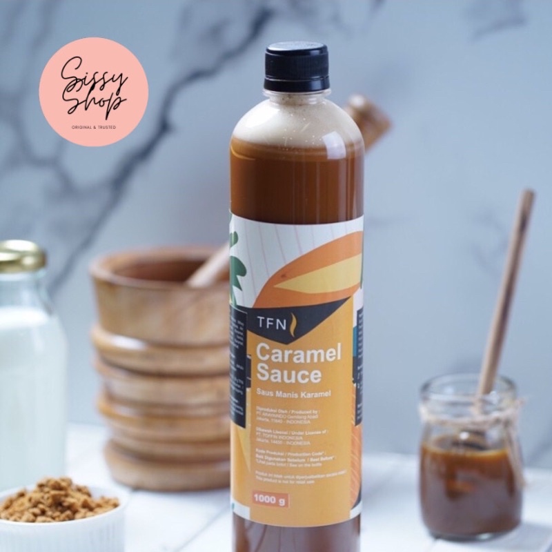 Toffin Caramel Sauce Dessert Food Drink Topping - TFN Saus Manis Karamel 1kg