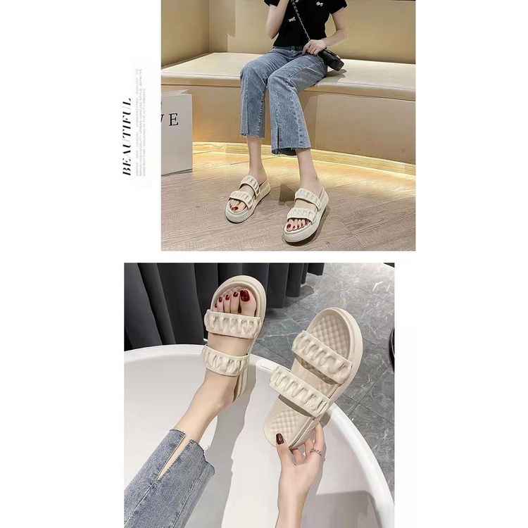 Free Box Sepatu Sandal Wedges Wanita Sandal Wanita Murah Sandal Korea NS F4 Sandal Wanita Import