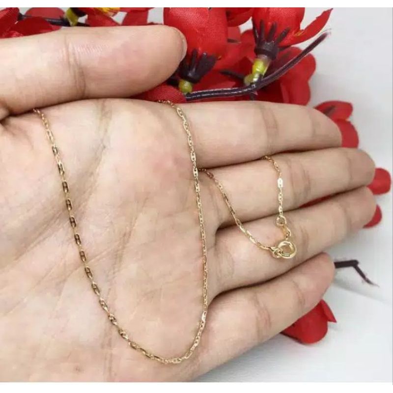 kalung rantai ukir lapis emas