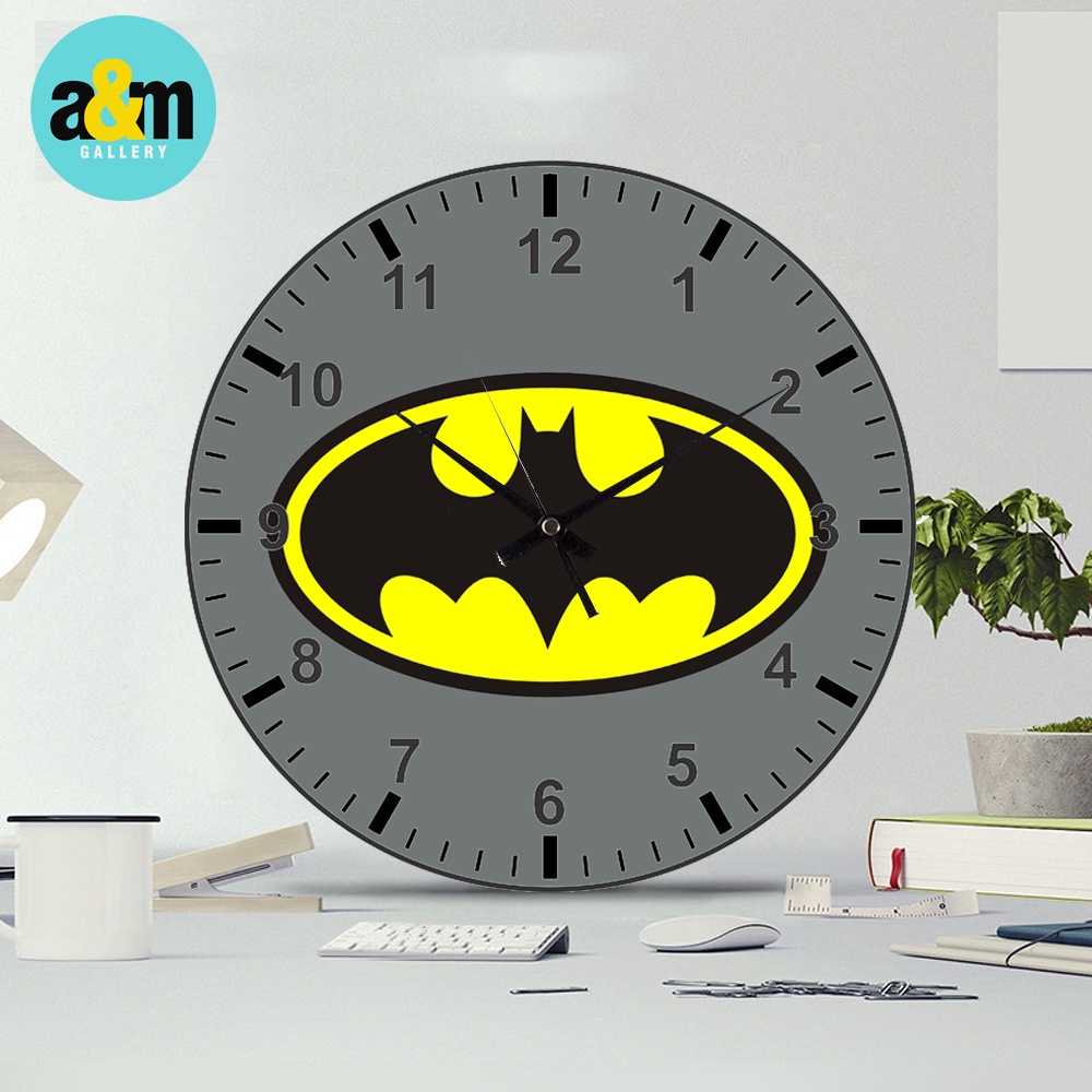 Jam Dinding Kayu LOGO SUPERHERO I Jam Dinding SUPERHERO - A&amp;M