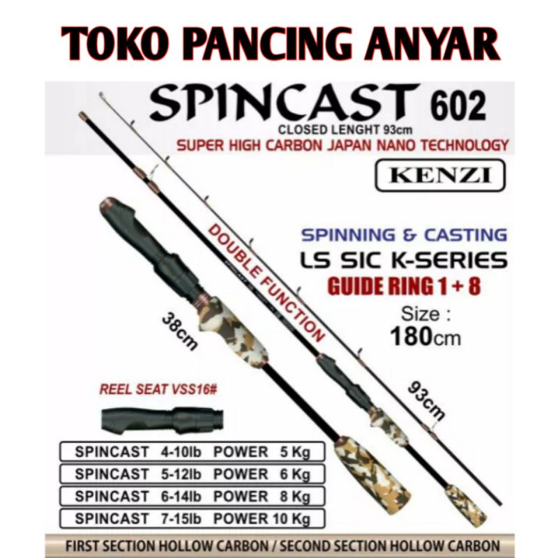 Joran kenzi spincast 602-180cm