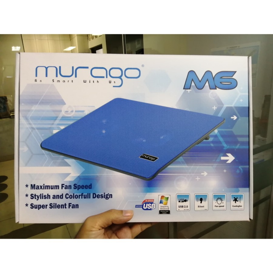 COOLING PAD NOTEBOOK/LAPTOP MURAGO M6 12-17 INCH DOUBLE FAN - SUPER SLIM