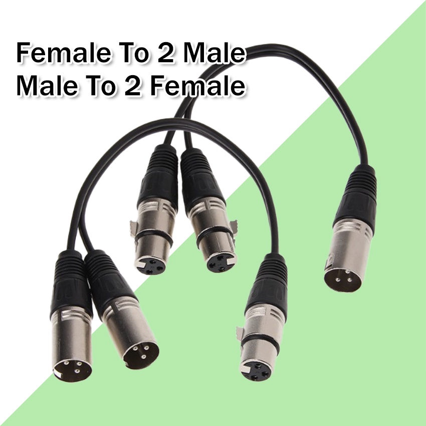 Kabel Audio XLR 1Male To 2 Female Kabel 1 Female To 2 MALE