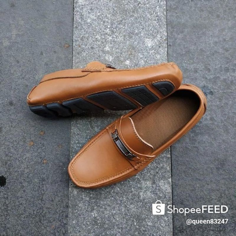 Sepatu sol tanam kulit Pria