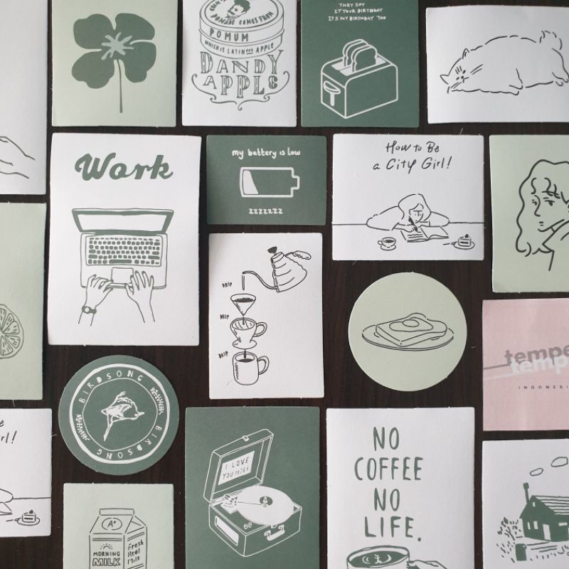 

Green Cartoon Sticker Aesthetic Cute (Stiker Deco Lucu Murah)