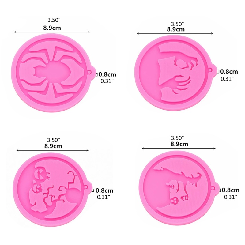 Cetakan Gantungan Kunci Bentuk Penyihir Halloween Bahan Silikon