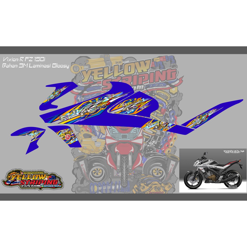 STRIPING TRANSPARAN+HOLOGRAM VIXION R FZ 150i SUPERKILAP
