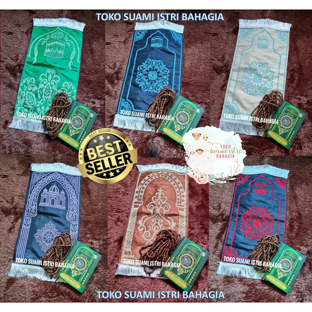 Sajadah Azal 35 x 60 Cm Rumbai Putih Premium Turki Travel Travelling Lipat Kepala Muka Kecil oleh oleh Haji Souvenir Seserahan Kado Bingkisan Hadiah Hari Guru Mewah Murah Al Namaz Alnamaz