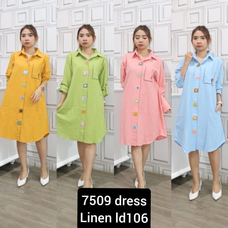 Dress 7476 katun linen