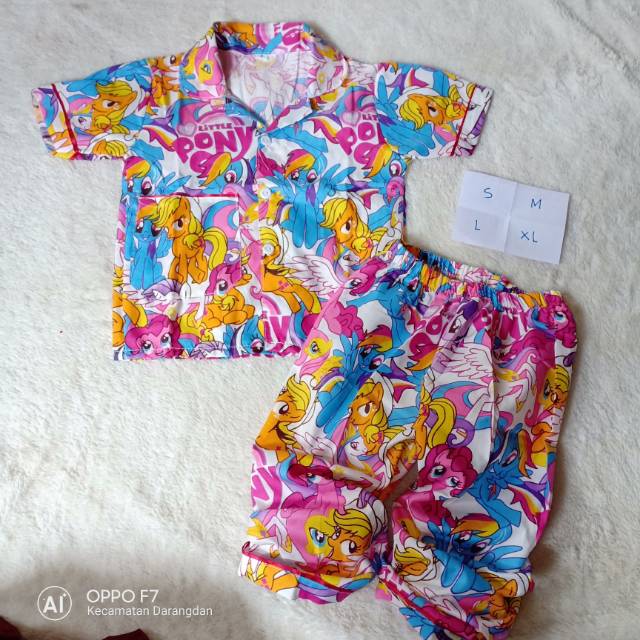 Baju tidur anak piyama anak kuda poni
