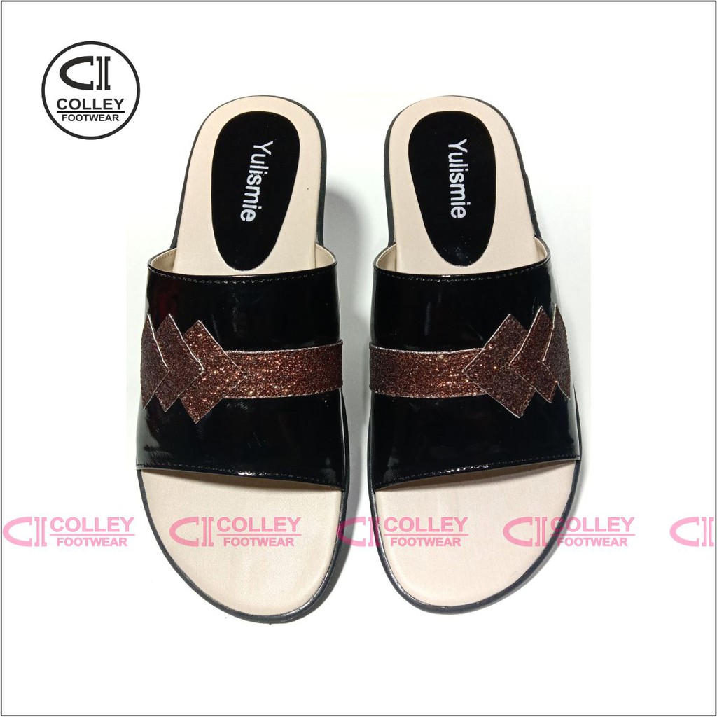 COD - SANDAL FLAT WANITA BAN 1 / GLOSSY / SANTAI / GLOWING / FLT-SBW-033