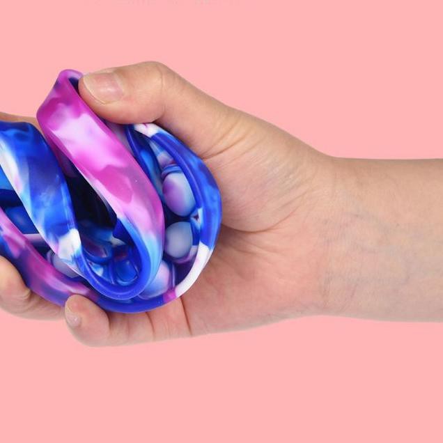 ✲ Pop it Mainan Anak Bubble Gelembung Rainbow Pelangi Fidget Spinner Popit Among US Unicorn Batman ➻