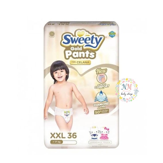 SWEETY GOLD PANTS S66 M60 L54 XL44 XXL36 Popok Celana