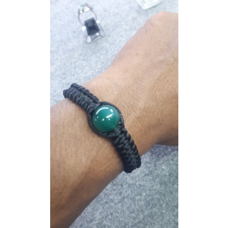 gelang survival batu akik asli sulaiman hijau bukan bacan warna mirip bacan batu natural chalsedoniy