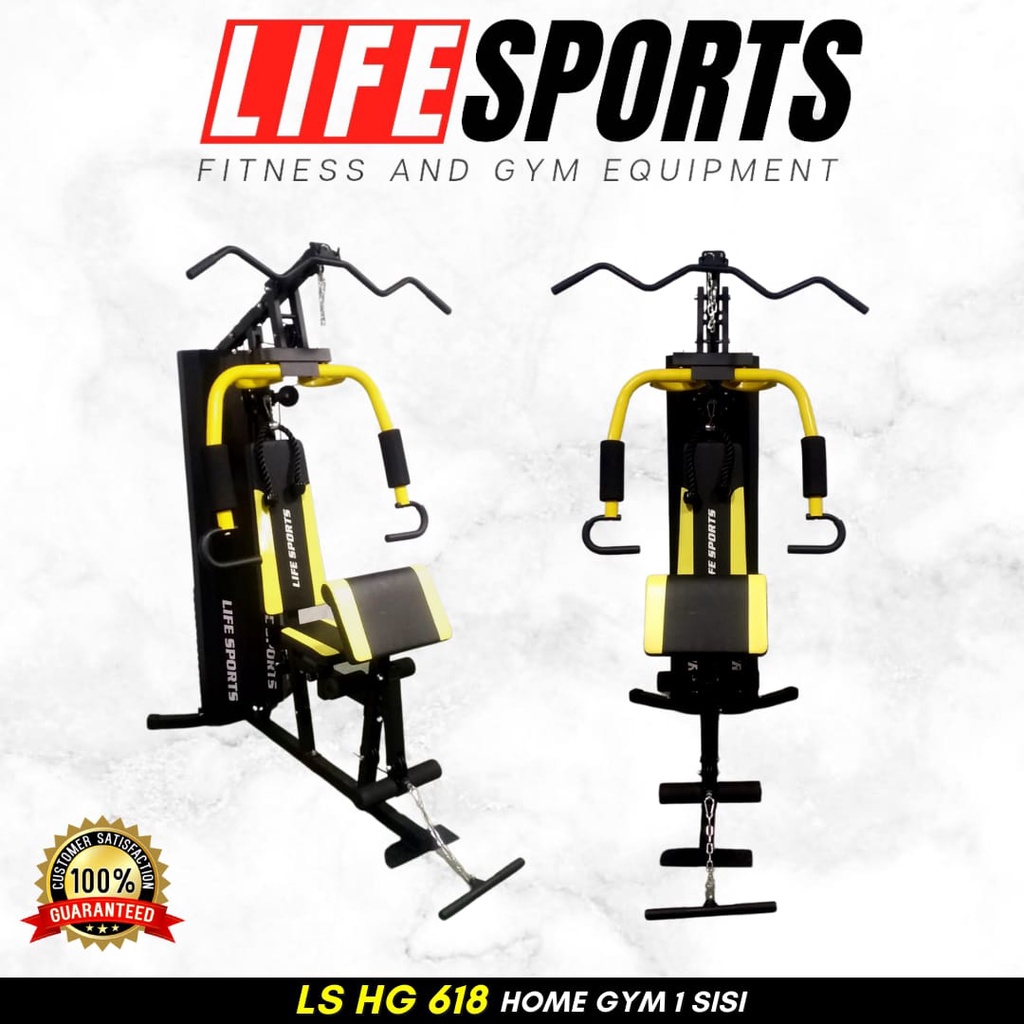 LIFESPORTS - New Alat Olahraga Fitness Sport Gym Latihan Angkat Beban Multi Machine Homegym 1 sisi Lifesports LS HG 618