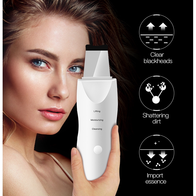 Fashion Ultrasonic Peeling Blackhead Removal Pore Cleaner Face Skin Scrubber Facial Cleaner