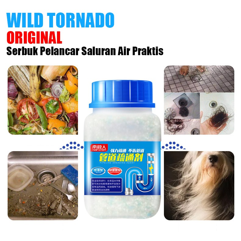 WILD TORNADO - Anti Sumbat Pipa Sink And Drain Cleaner - Anti Pipa Mampet Pelarut Daging