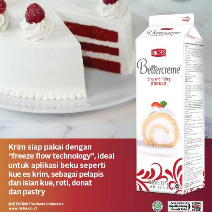

[COD] RICHS Bettercreme Topping Whipping Cream 907 gr ( Gosend Bandung ) [COD]