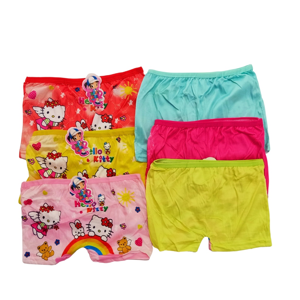 Celana Dalam Anak Perempuan CD Boxer Anak Cewek Motif Kartun Size M-L-XL