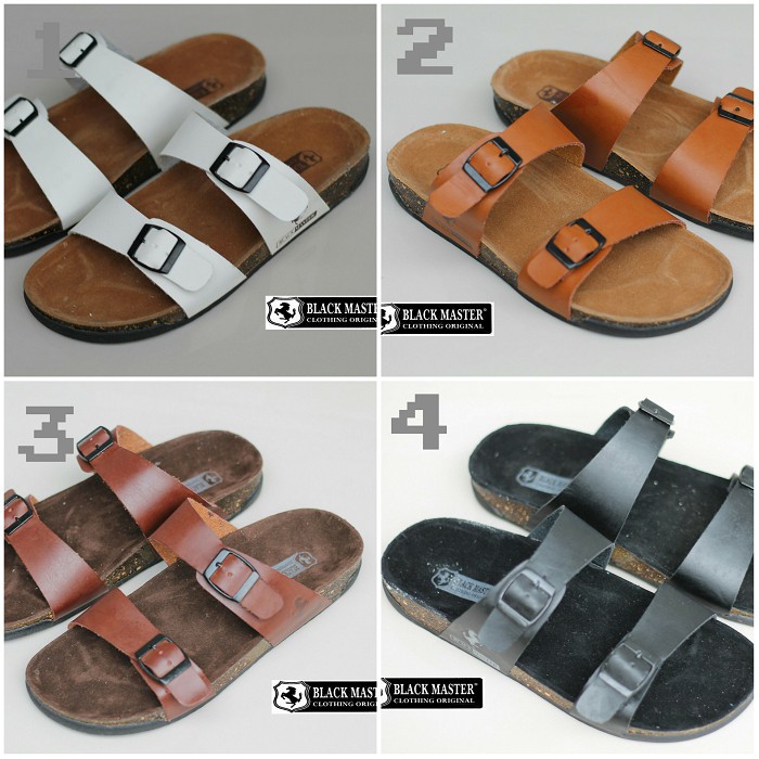 sandal pria black master gesper 2 birkenstok original handmade