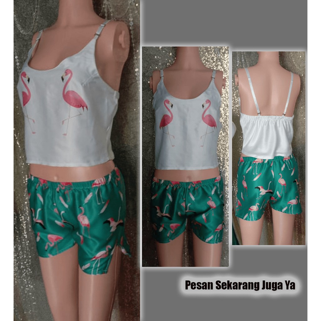 Baju tidur Satin Motif Unicorn